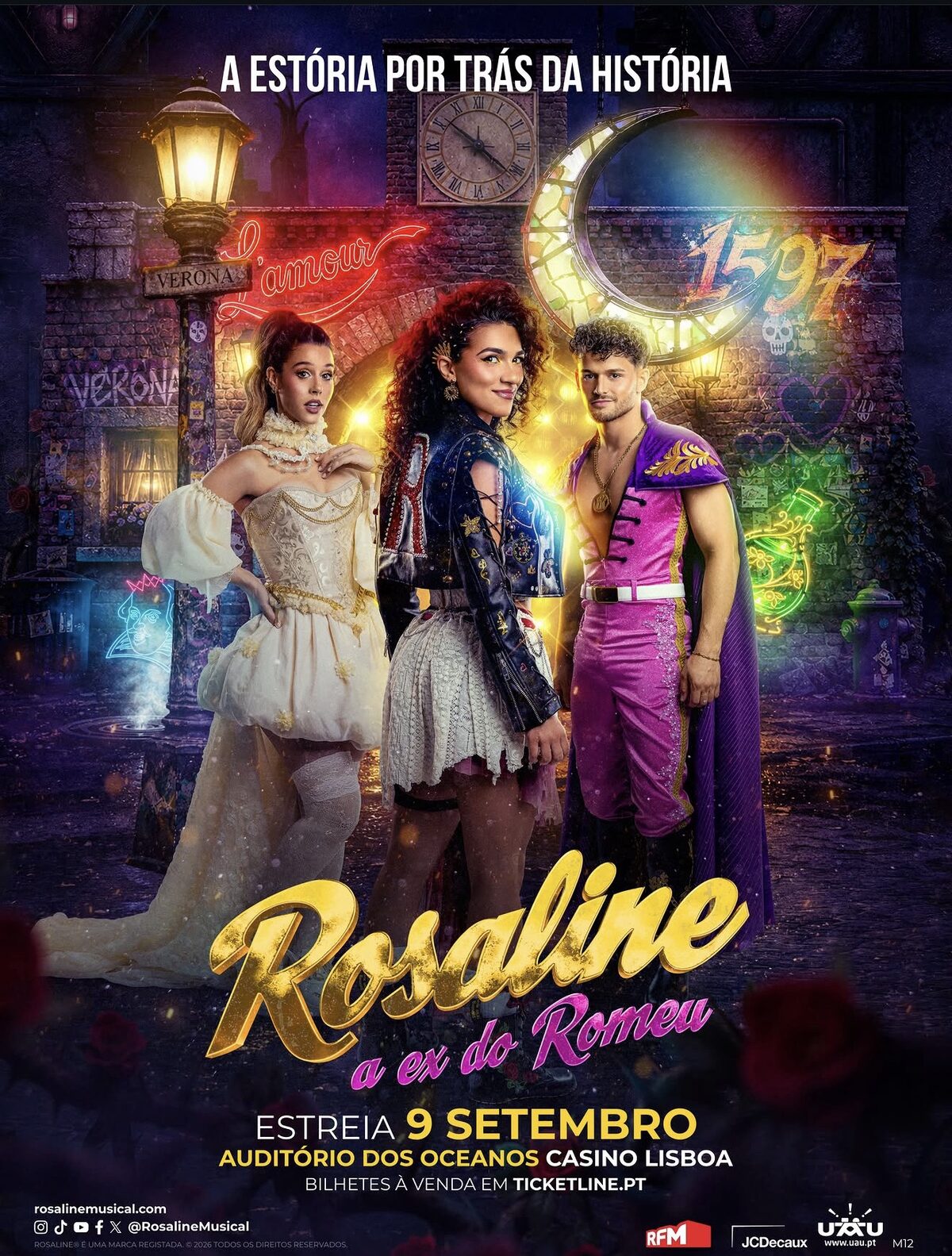 Cartaz oficial do espetáculo Rosaline, a Ex do Romeu